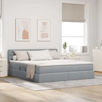 Łóżko z miejscem na przechowywanie i materacem 160 x 200 cm