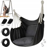 HAMAK FOTEL OGRODOWY WISZĄCY KRZESŁO HUŚTAWKA WYGODNY Z 2 PODUSZKI