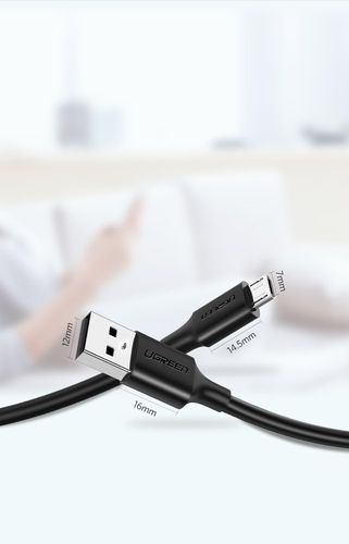 Kabel przewód USB - micro USB 2A 2m czarny na Arena.pl
