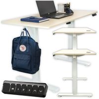 Biurko elektryczne automatyczne regulowane na stojąco 120x60 jasny brąz