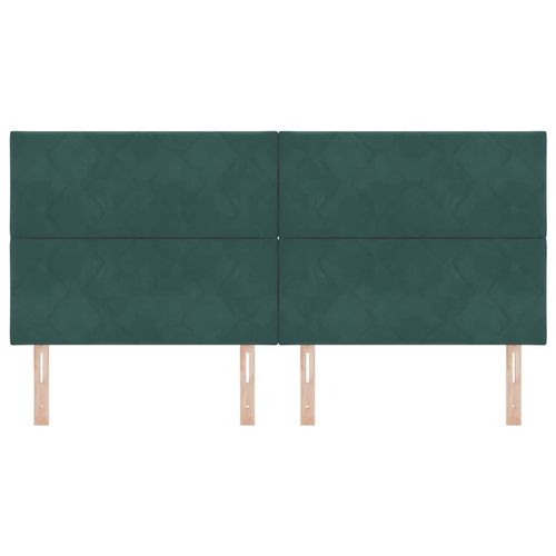 Wezgłowie LED Ze LED Lights Ciemnozielony 200 cm Aksamit na Arena.pl