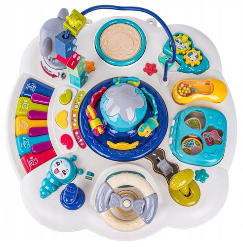 Edukacyjny Stolik Interaktywny Organki Cymbałki Melodie Zwierzątka Mikrofon na Arena.pl