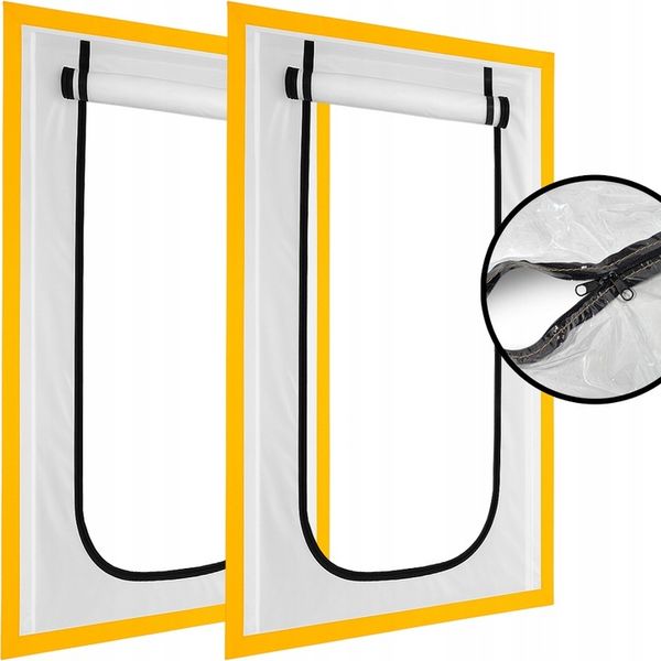 KURTYNA PRZECIWPYŁOWA Drzwi Remontowe Budowlane Z ZAMKIEM BŁYSKAWICZNYM zdjęcie 2