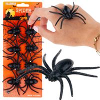 sztuczne pająki, czarne, dekoracje halloween, czarna tarantula