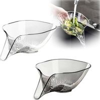 Baopinlady Wielofunkcyjny Kosz Drenażowy Można Myć w Zmywarce 2 Sztuki