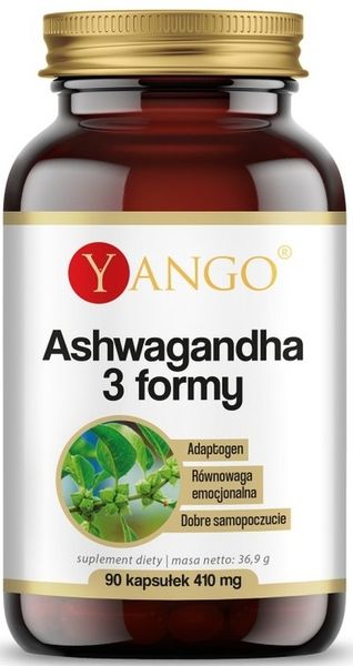 YANGO Ashwagandha 3 formy ekstrakt 50 mg 90 kaps. zdjęcie 1