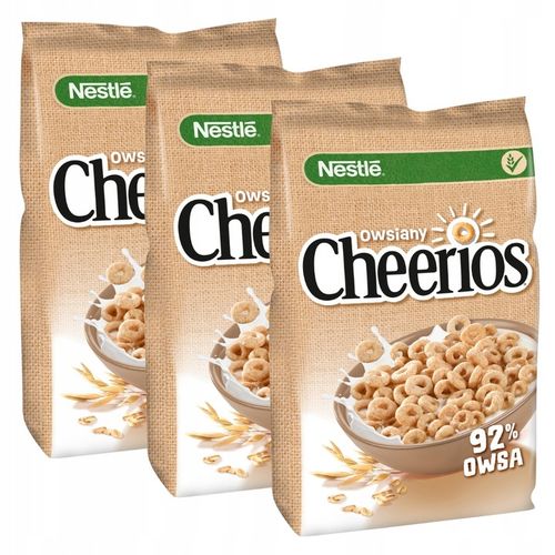 Nestle Cheerios Owsiany Płatki śniadaniowe 3x400g na Arena.pl