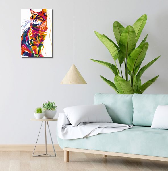 Obraz 30x50cm Nasycony Kot zdjęcie 2