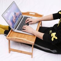 2 x STOLIK ŚNIADANIOWY SKŁADANY POD LAPTOPA DO ŁÓŻKA TACA NA NÓŻKACH DREWNI