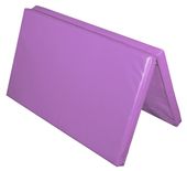 Materac dwuczęściowy z rzepami UNDERFIT 130 x 120 x 6 cm twardy fioletowy