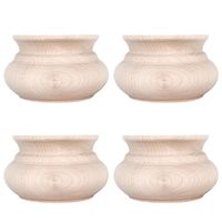 Noga meblowa z drewna, drewniana H-55 TOE-06 Buk 4 sztuki