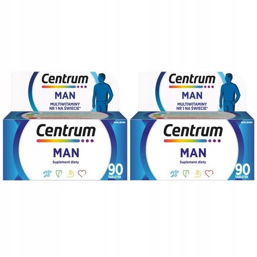 Multiwitamina Centrum MAN dla mężczyzn na 90 dni minerały 90 tabletek na Arena.pl