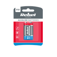 Bateria alkaliczna 9V 6LR61 6F22 R9 1 szt Rebel