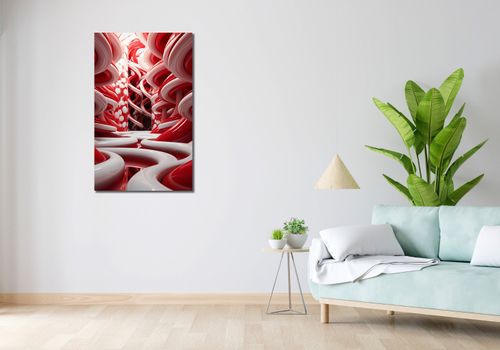 Obraz 60x100cm Czerwone Wiry na Arena.pl