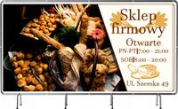 BANER REKLAMOWY 130x80 cm plandeka dużo wzorów PIEKARNIA sklep firmowy