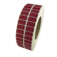 Plomba void czerwona zero transfer 20*10 mm 500 szt