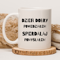CHAMSKI KUBEK BEZ CENZURY | ŚMIESZNY PREZENT | DO PRACY BIURA DOMU | 330 ml