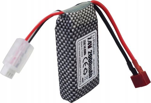 2 szt. Baterie LiPo 7.4 V 2000 mAh wtyczka T do modeli RC 9200, 9200E, 200E na Arena.pl