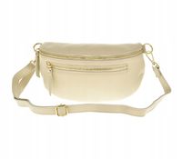 Laura Biaggi - nerka listonoszka skóra naturalna jasny beż groszek TS04-505