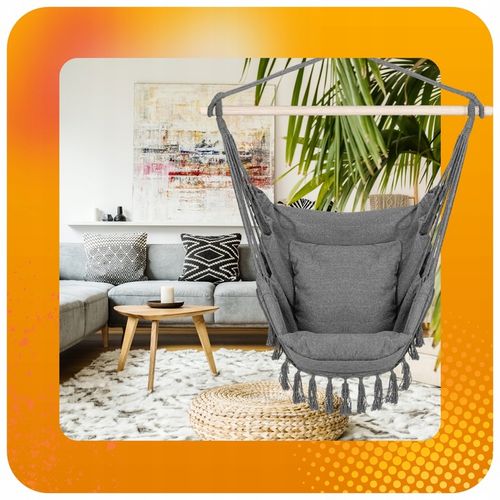 Fotel Brazylijski + Mocowanie Sufitowe Hamak Huśtawka Wiszący Ogrodowa 120k na Arena.pl