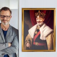 PORTRET OBRAZ ze ZDJĘCIA XXL + ZŁOTA RAMA URODZINY