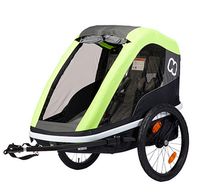 Przyczepka rowerowa HAMAX Traveler Twin Szaro-zielony