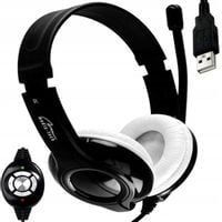 SŁUCHAWKI Z MIKROFONEM DO LAPTOPA KOMPUTERA NA USB