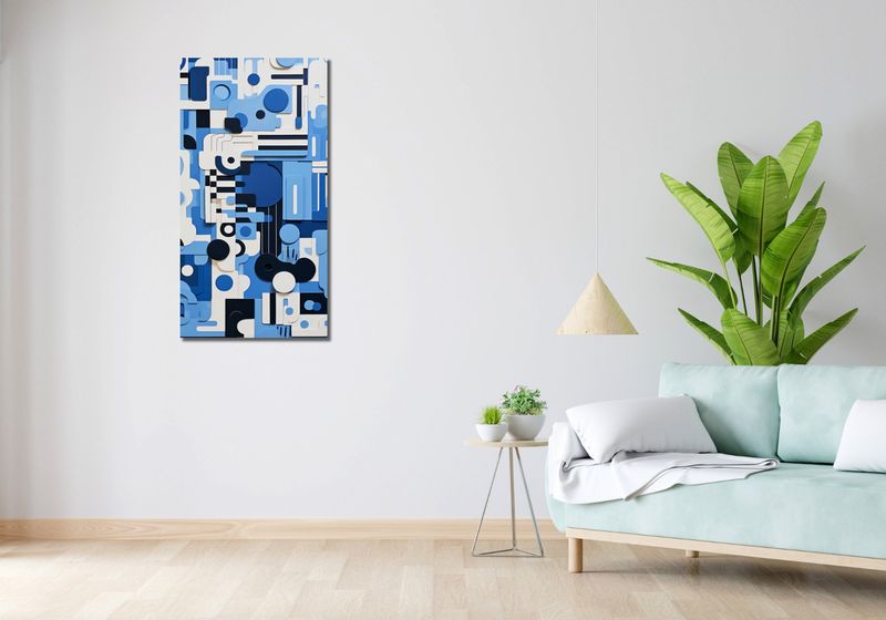 Obraz 50x100cm Niebieski Labirynt zdjęcie 2