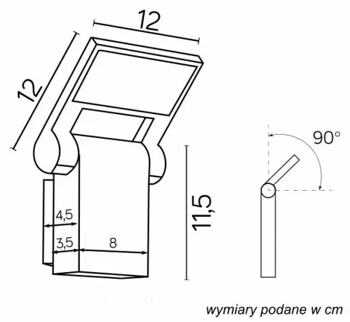 Lampa elewacyjna KINKIET ogrodowy NEO LED 11701 DG - Oświetlenie zewnętrzne zdjęcie 4