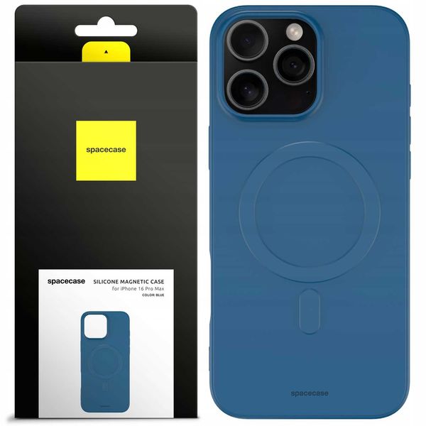 Spacecase Silicone Magnetic Case iPhone 16 Pro Max blue zdjęcie 1