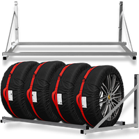 POKROWCE NA KOŁA 18-21 CALI + WIESZAK STOJAK REGAŁ NA ŚCIANĘ DO GARAŻU