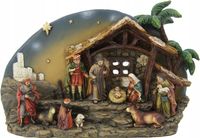 Piękna Szopka Bożonarodzeniowa z figurkami o wysokości 5,0cm - 14cm wysokie