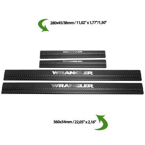 Listwa progowa JEEP WRANGLER MK3 JK Stal nierdzewna 304 carbon 4szt na Arena.pl