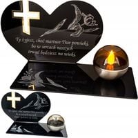 SOLARNY ZNICZ Led Statuetka NA CMENTARZ GRÓB DUŻA Lampka Led z Grawerem