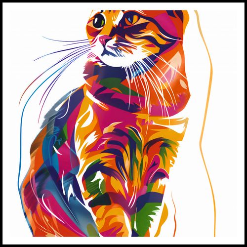 Plakat 90x90cm Nasycony Kot na Arena.pl