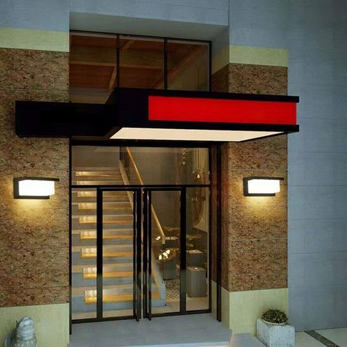 Lampa elewacyjna ogrodowa kinkiet zewnętrzny MODERN 12W LED czujnik na Arena.pl