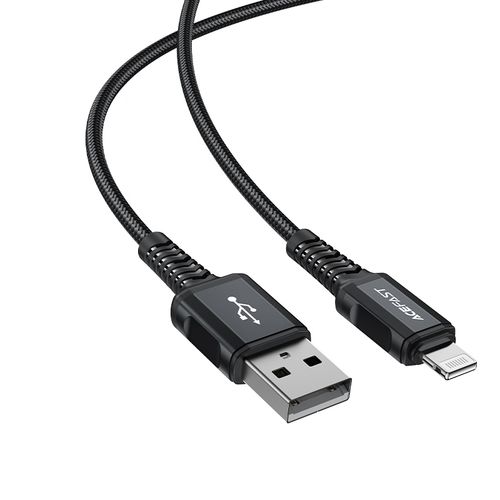 kabel przewód mfi do iphone usb - lightning 2.4a 1.8m czarny na Arena.pl