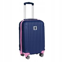 WALIZKA MAŁA PASO GRANATOWO-RÓŻOWA LEKKA PODRÓŻ WAKACJE ABS