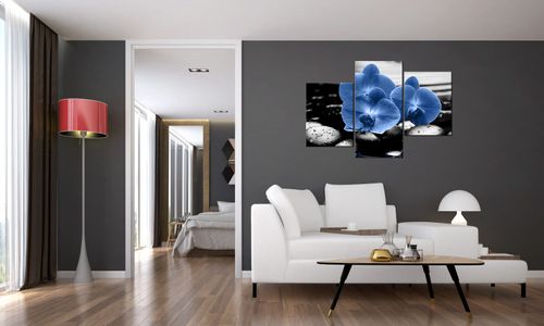 Obraz Płótno 90X60 Granatowe Storczyki na Arena.pl
