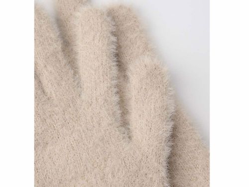 Rękawiczki BUSIA futerkowe pięciopalczaste beżowe XL 21cm na Arena.pl