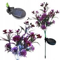 Lampa solarna wbijana KWIAT LED lampka kwiaty SOLARNY ozdoba dekoracja