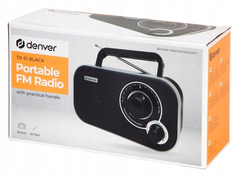 Radio FM sieciowo-bateryjne kuchenne PRZENOŚNE strojenie analogowe Denver zdjęcie 3