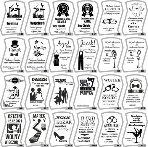 KARAFKA DO WHISKY Z GRAWEREM 6 SZKLANEK URODZINY ŚLUB KAWALERSKI ŚWIADEK na Arena.pl