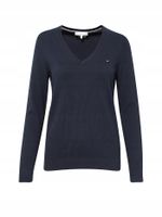 Tommy Hilfiger sweter damski niebieski dopasowany do bioder rozmiar M