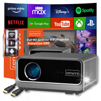 Rzutnik Android Google TV FULL HD 4K LED WiFi Przenośny Zenwire G60