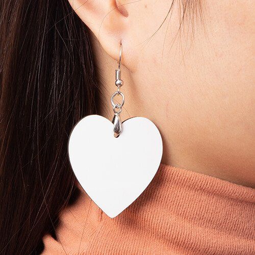 Kolczyki z MDF-u do sublimacji - serce na Arena.pl