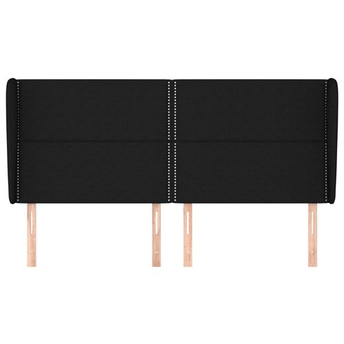 Zagłówek uszak, czarny, 203x23x118/128 cm, tkanina na Arena.pl