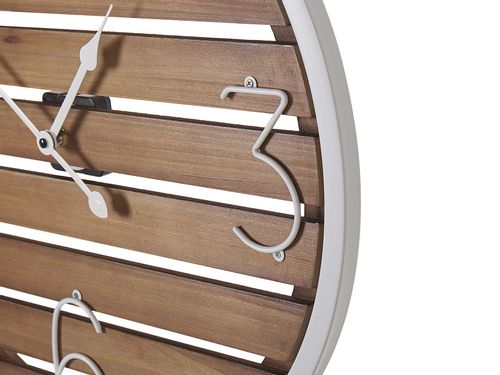 Zegar ścienny ø 50 cm ciemne drewno ARRIAGA na Arena.pl