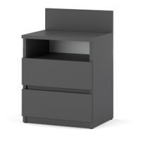 Szafka Nocna Hugo+ 2 Szuflady Stolik Nakastlik Do Sypialni Szara Matowa