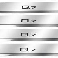 Listwa progowa AUDI Q7 4M Stal nierdzewna 304 połysk z czarnymi literami